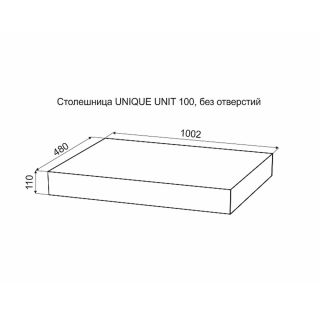 Столешница Velvex Unit 100, графит